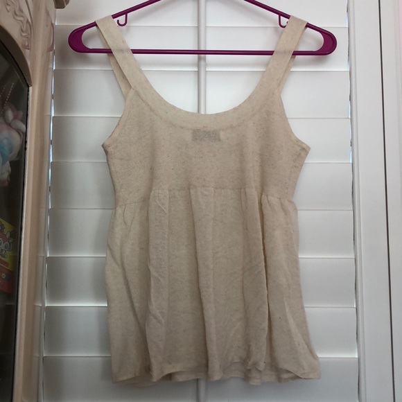 [5 for $25] Oatmeal thick strap baby doll top - Picture 3 of 3